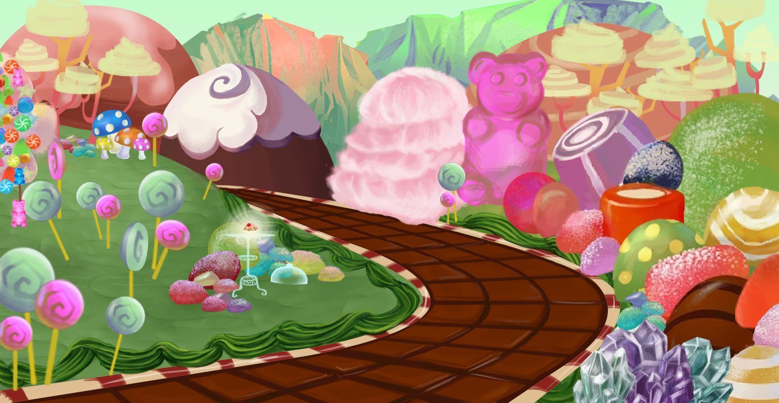 Candyland clipart background. Pix for board places