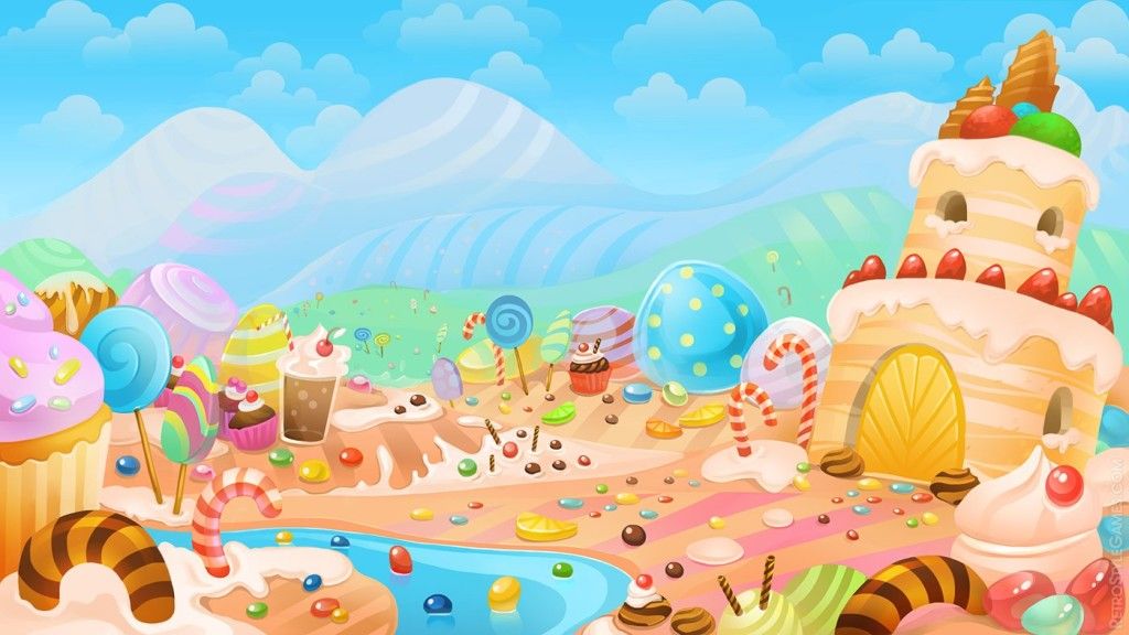 Sweet candy land wallpaper. Candyland clipart background
