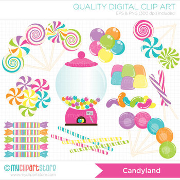 Candyland clipart board. Sweets by myclipartstore tpt