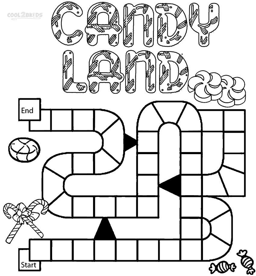 Printable games candy land. Candyland clipart board