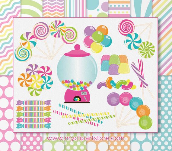And digital paper combo. Candyland clipart board
