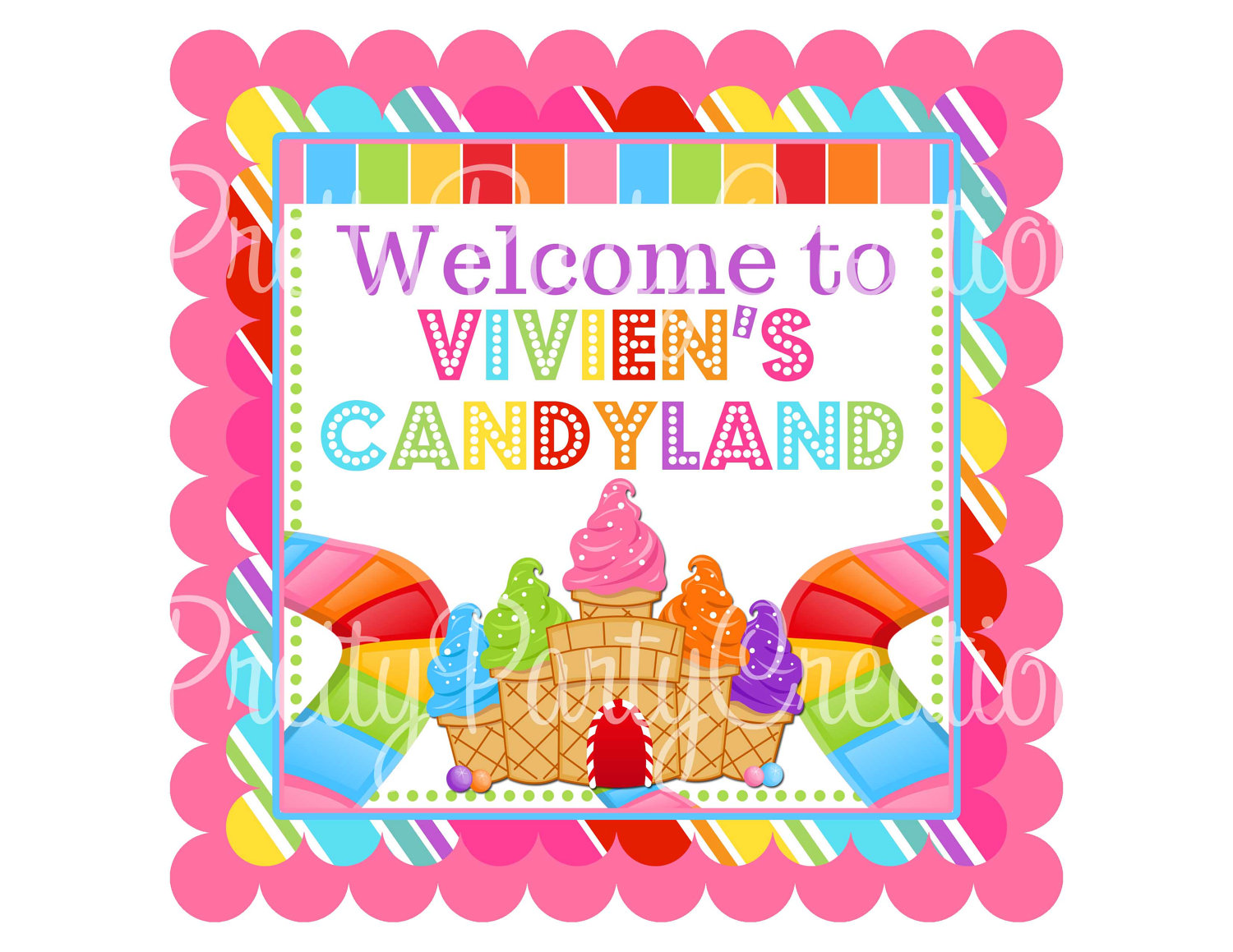 Welcome sign x you. Candyland clipart candy land