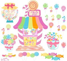 Wall decals for classroom. Candyland clipart trail