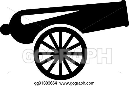 Cannon clipart. Vector art drawing gg