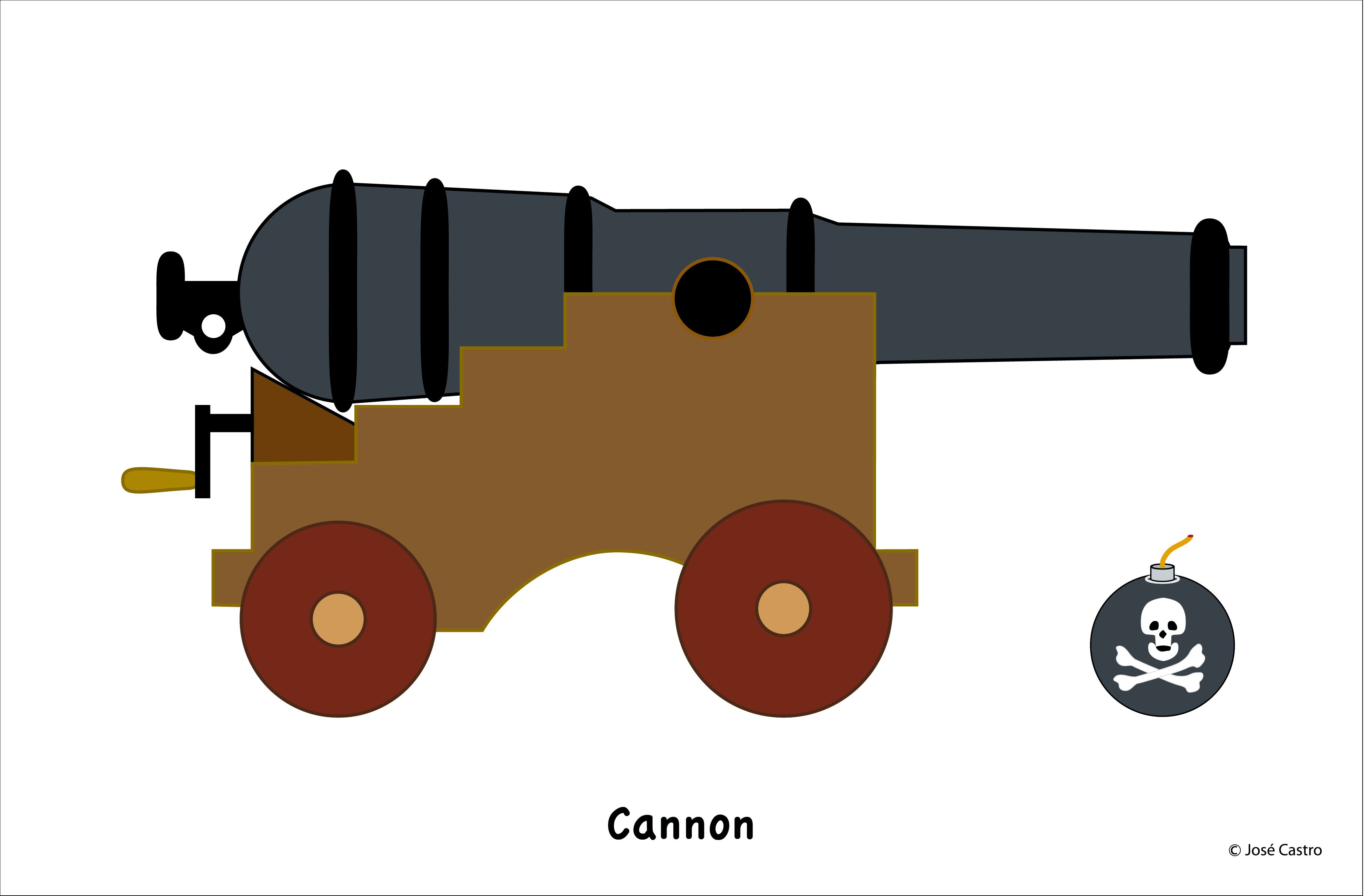cannon clipart drawing