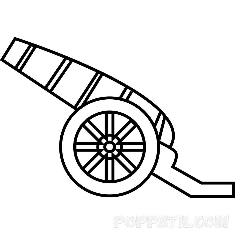 Cannon clipart drawing, Cannon drawing Transparent FREE for download on ...