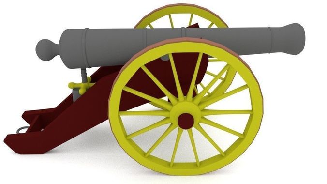 Cannon clipart medieval.  d vintage cgtrader