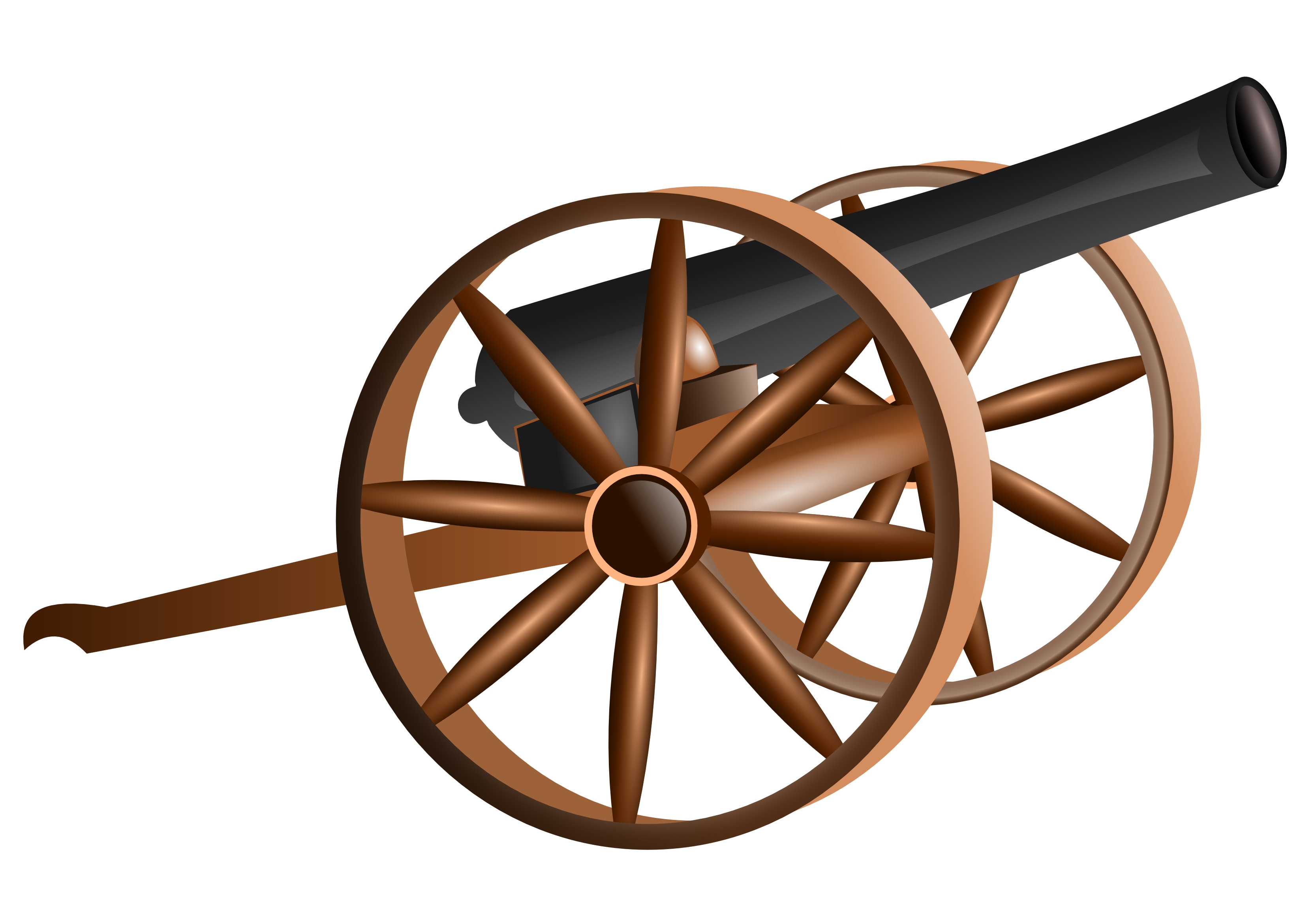 cannon clipart old firing