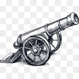 Png images vectors and. Cannon clipart sketch