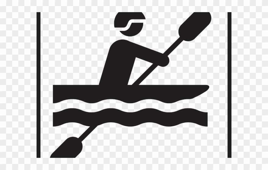Kayak boat man icon. Kayaking clipart canoe trip
