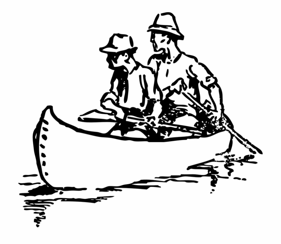 canoe clipart canoe drawing
