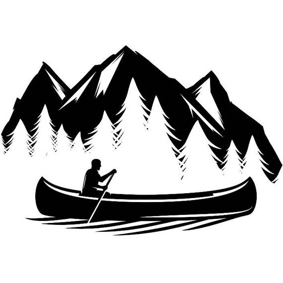 Kayak logo whitewater rafting. Kayaking clipart canoe river
