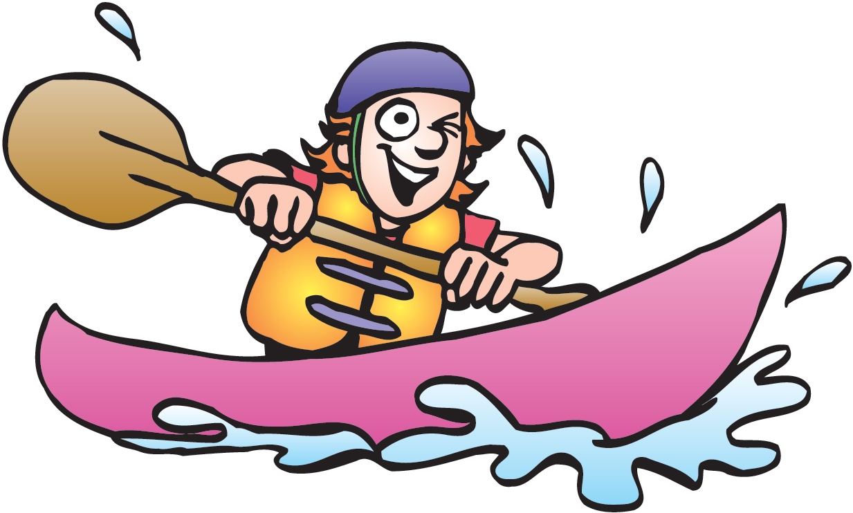 canoe clipart coloring page