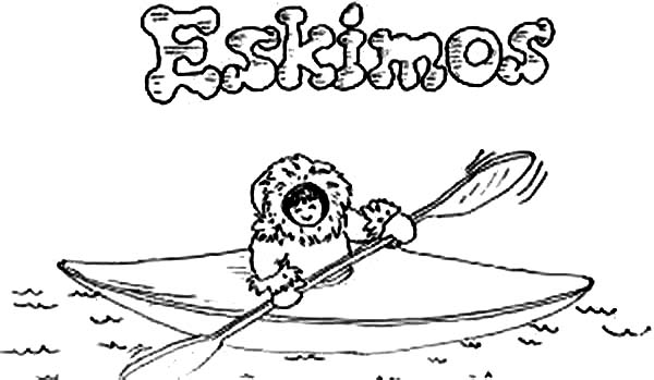 canoe clipart coloring page