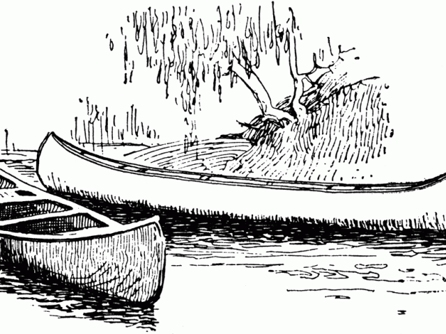 canoe clipart draw