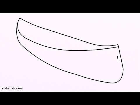 S how to step. Canoe clipart draw