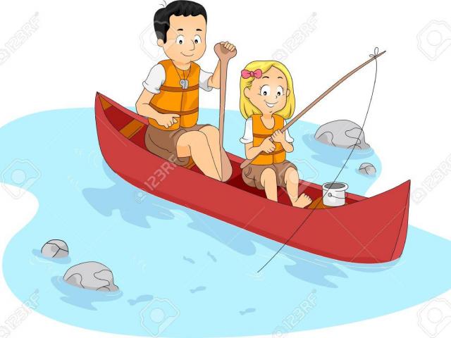 canoe clipart green boat