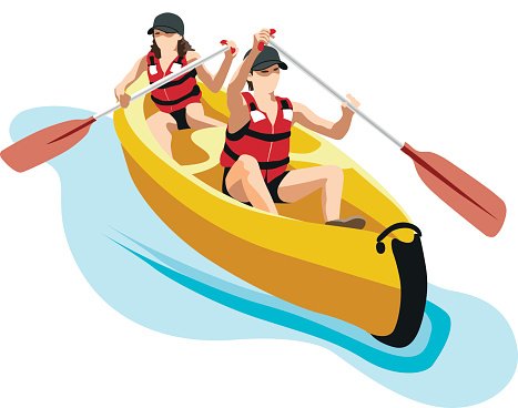 kayaking clipart logo