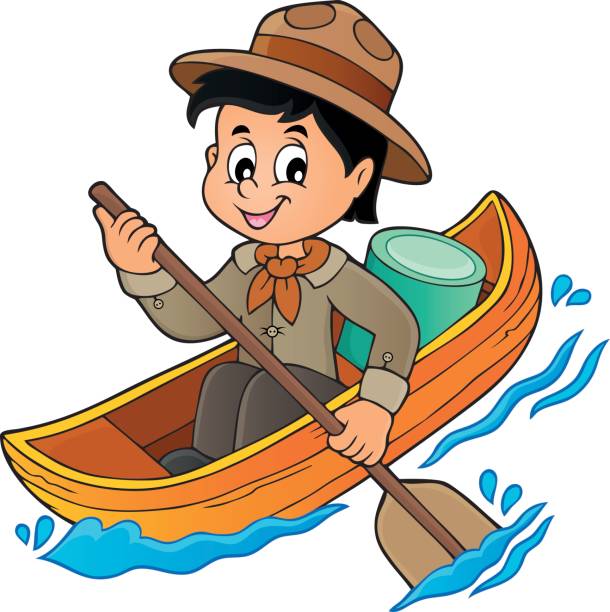 canoe clipart kid