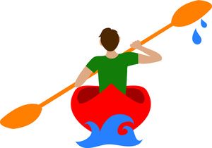 Kayaking clipart kid. Pin on young women