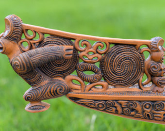 Carving etsy waka taua. Canoe clipart maori