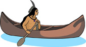 Canoe clipart native american. Free indian clip art