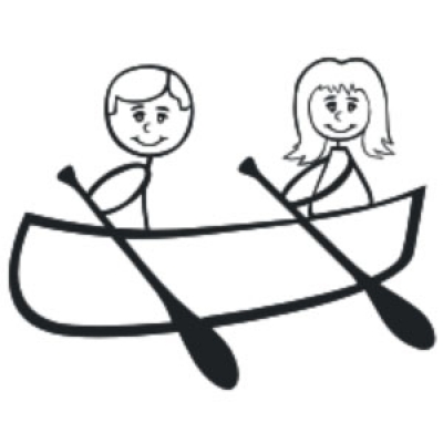 canoe clipart stick figure