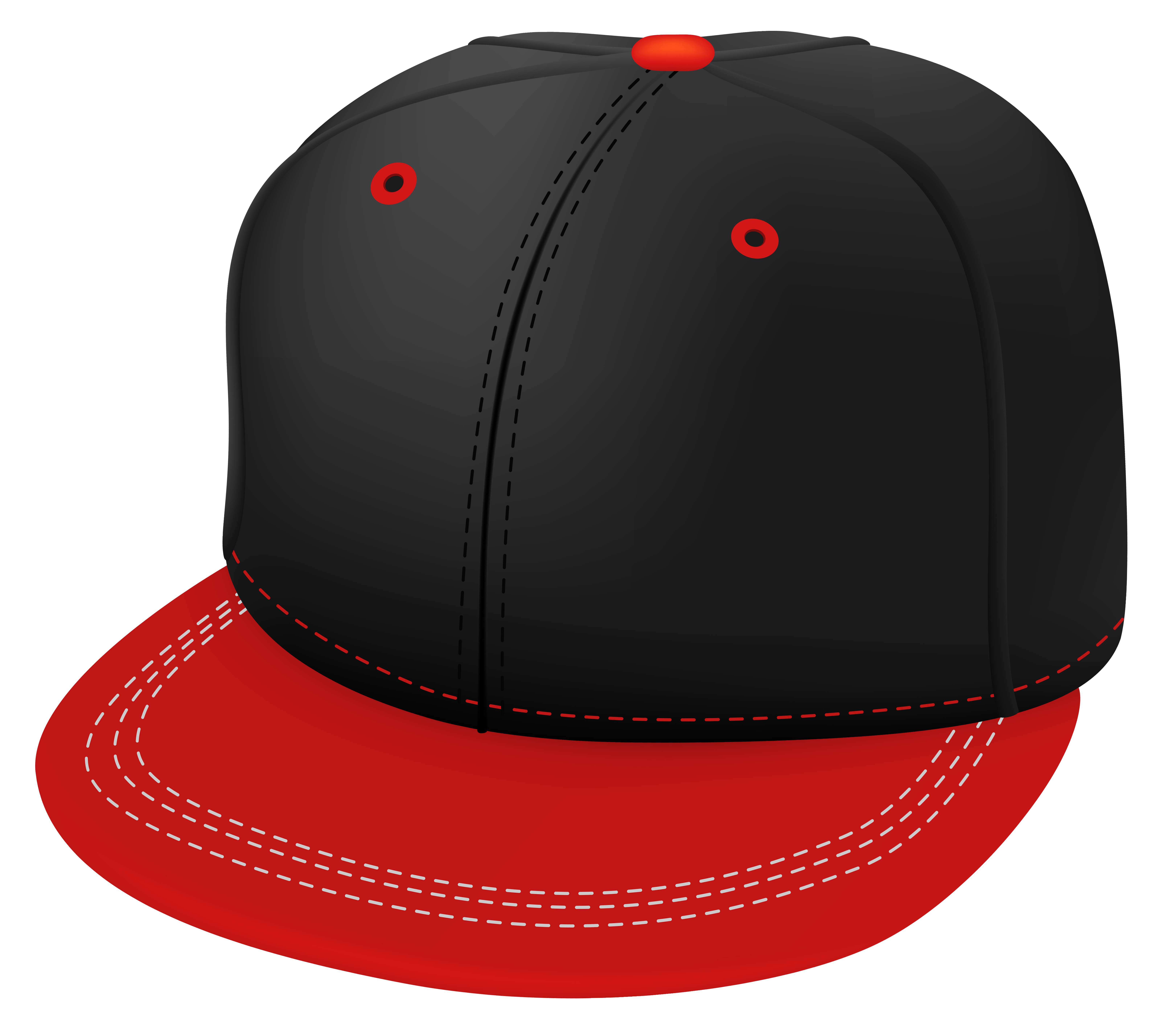 Red and black cap. Clipart rat hat clipart