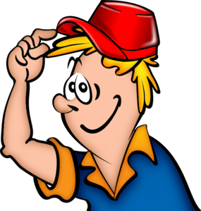 Boy with hat cartoon. Cap clipart animated