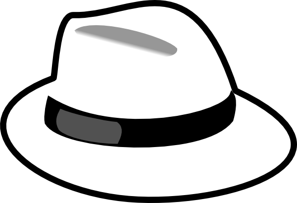 Cap clipart black and white. Hat clip art vector