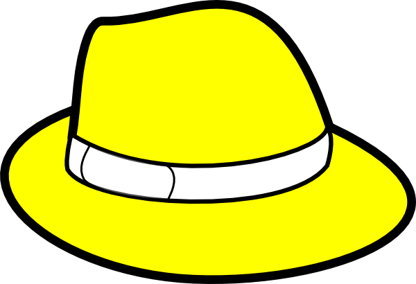 Cap clipart cartoon. Yellow hat clip art
