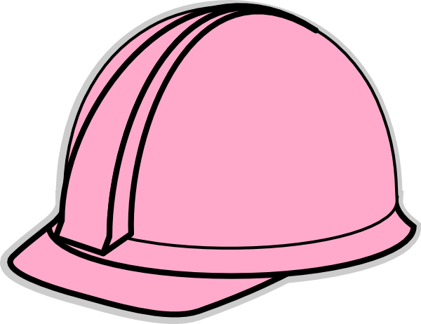 Cap clipart construction. Lt pink hard hat