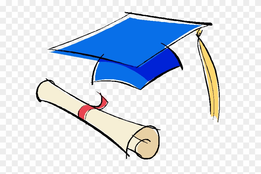 Diploma clipart blue. Graduation cap and 