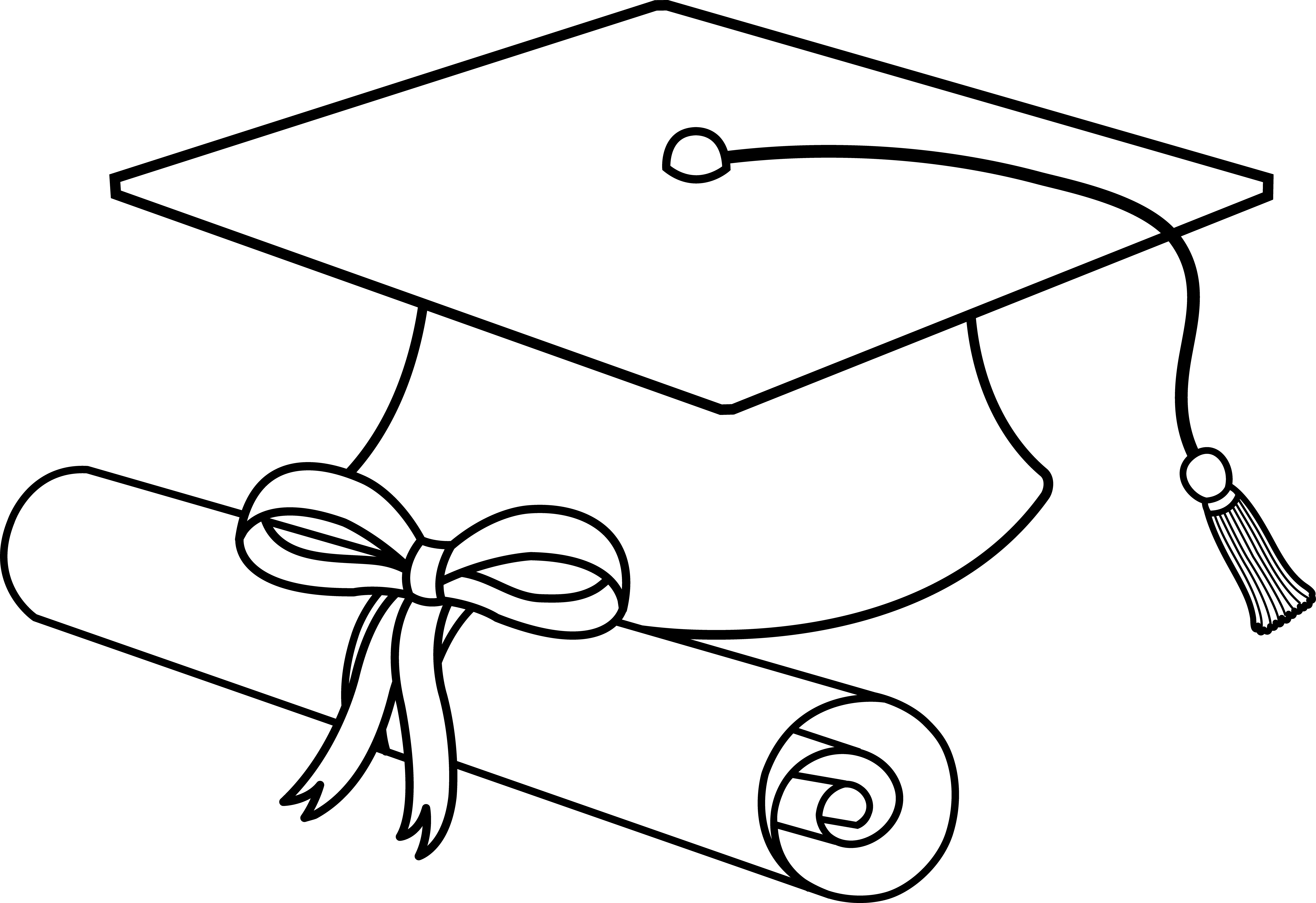 White clipart graduation. Flying caps clip art