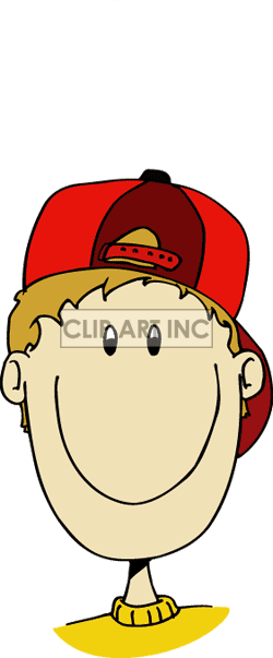Cap clipart face. Of a brown haired