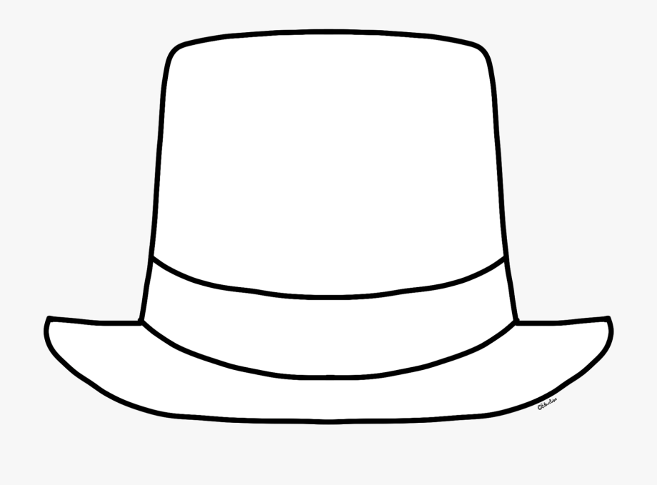 Free blank top hat. Fedora clipart new year