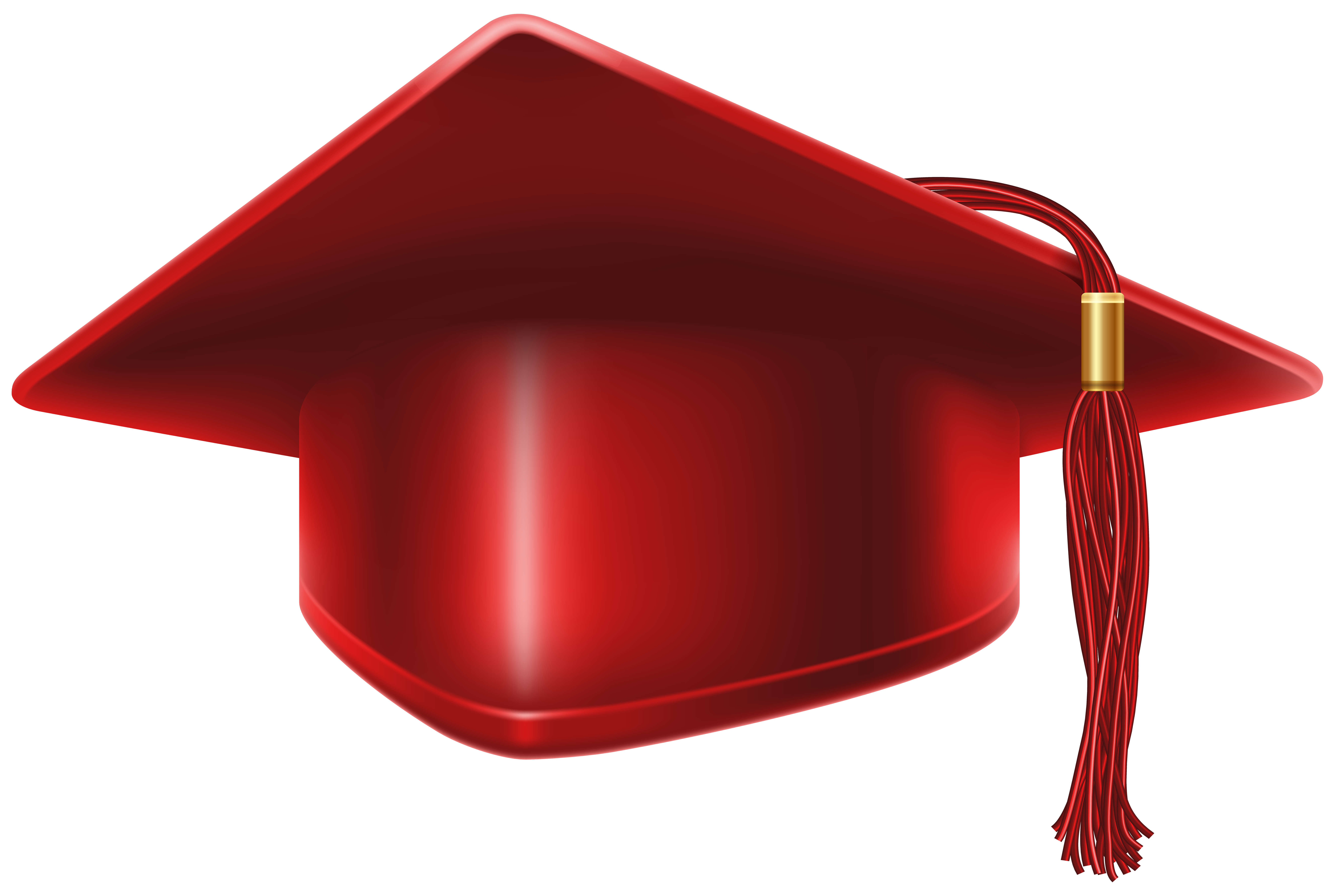 Graduate clipart attention. Red graduation cap png