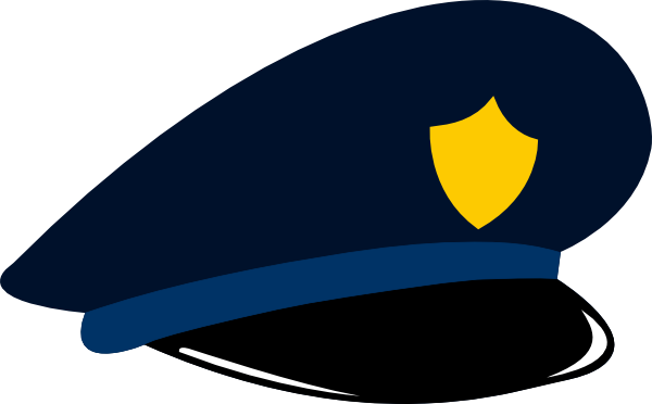 Cap clipart vector. Police hat collection stock