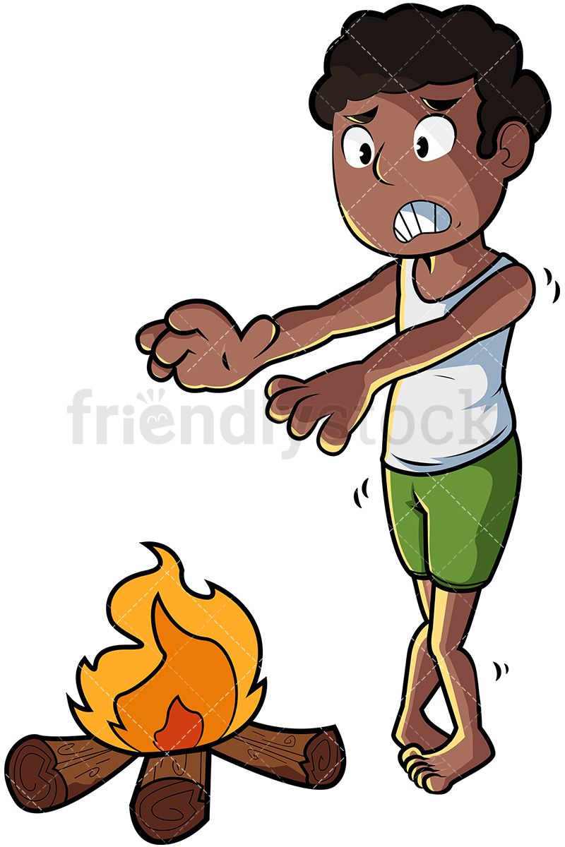 Cape clipart body. Black man warming by