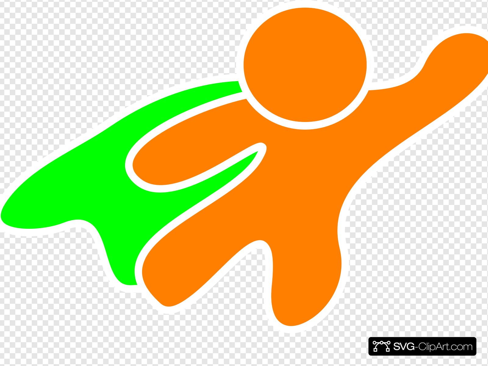 Super hero blue orange. Cape clipart body