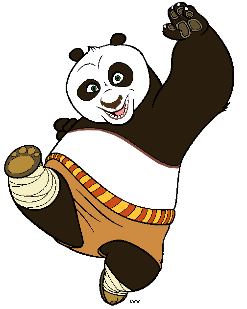 Kung fu cartoon po. Panda clipart clip art