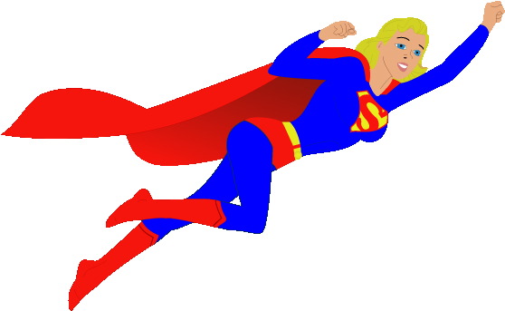 supergirl clipart flying