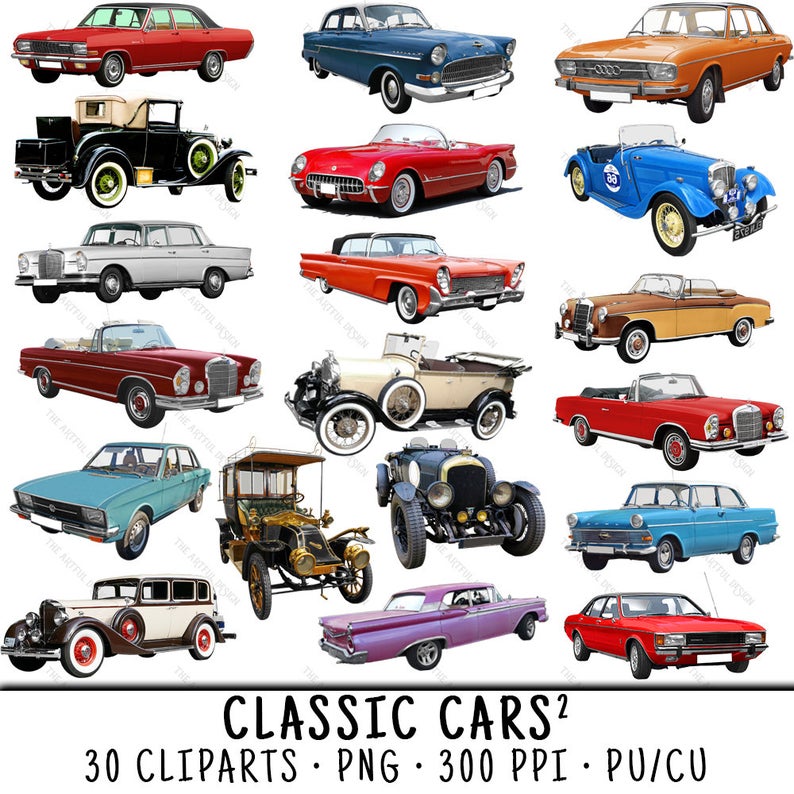 clipart cars vintage