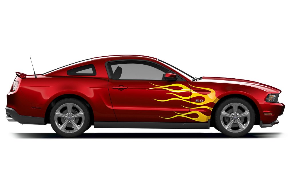 car clipart flame