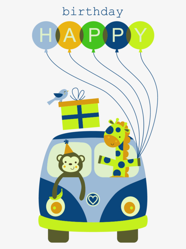 car clipart happy birthday