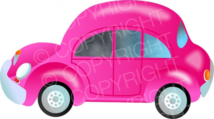 car clipart pink