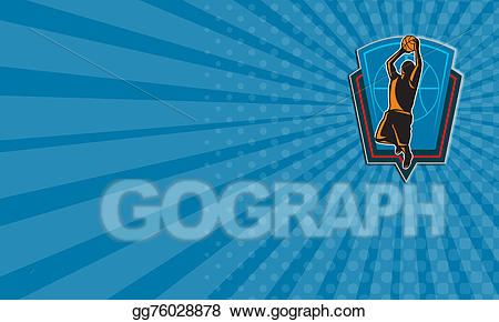 Stock illustration business player. Card clipart basketball