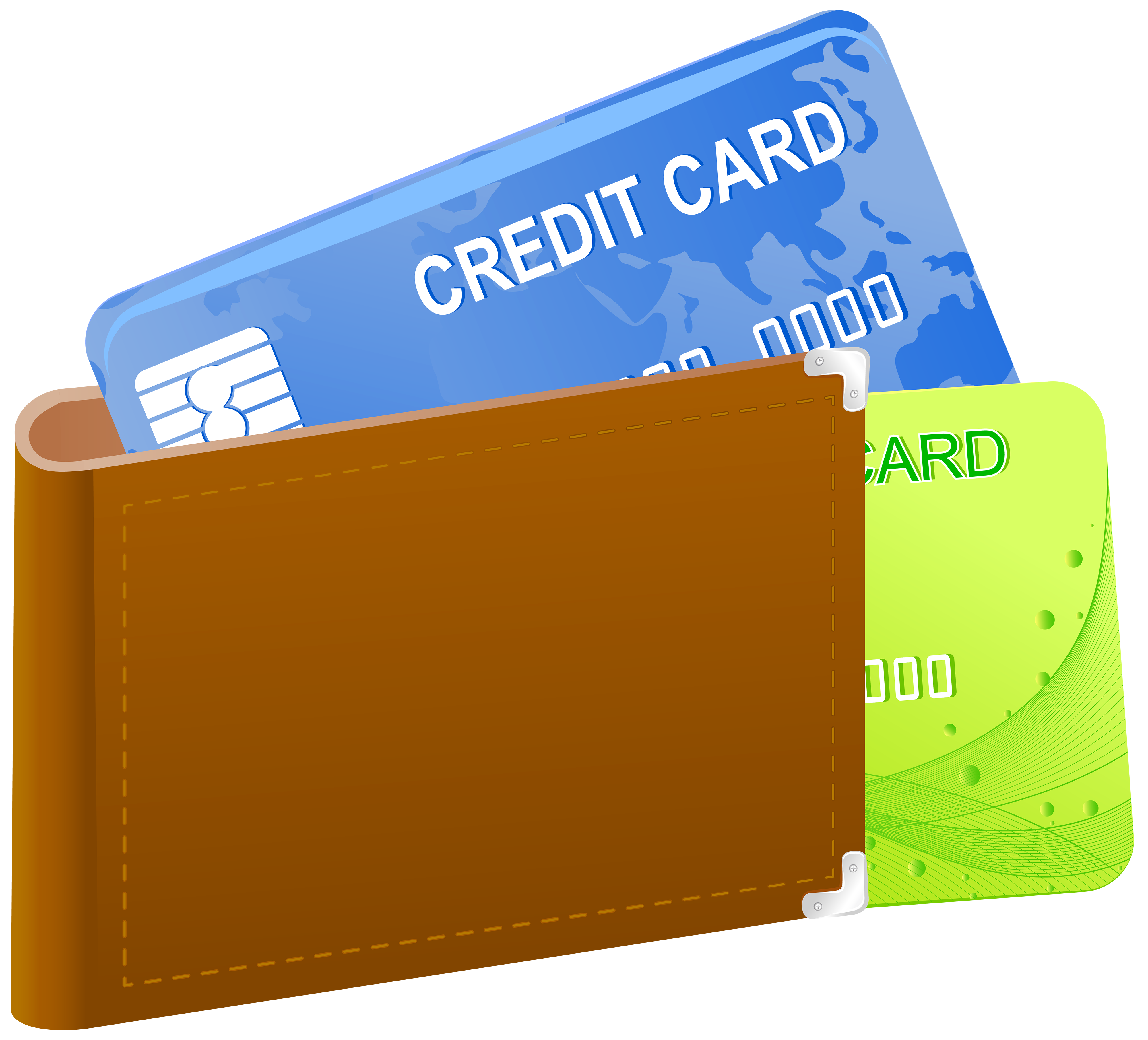 Credit card images png. Wallet with cards clipart