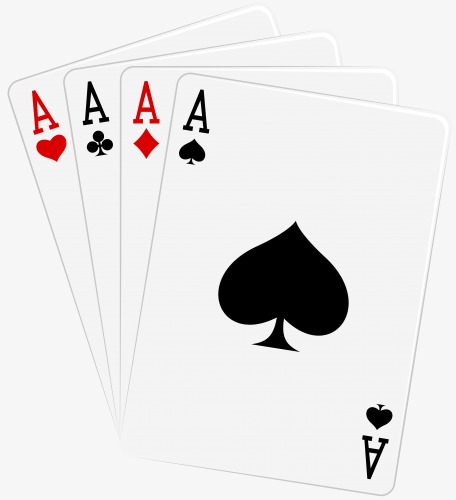 A four playing cards. Card clipart poker