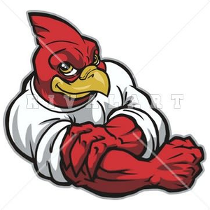 cardinal clipart fighting